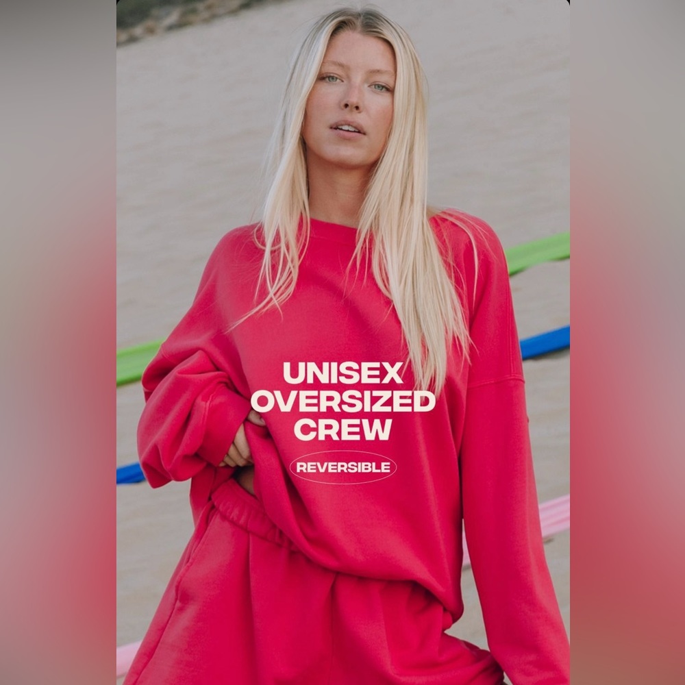 Daily Drills Reversible Oversized Crewneck - Punch